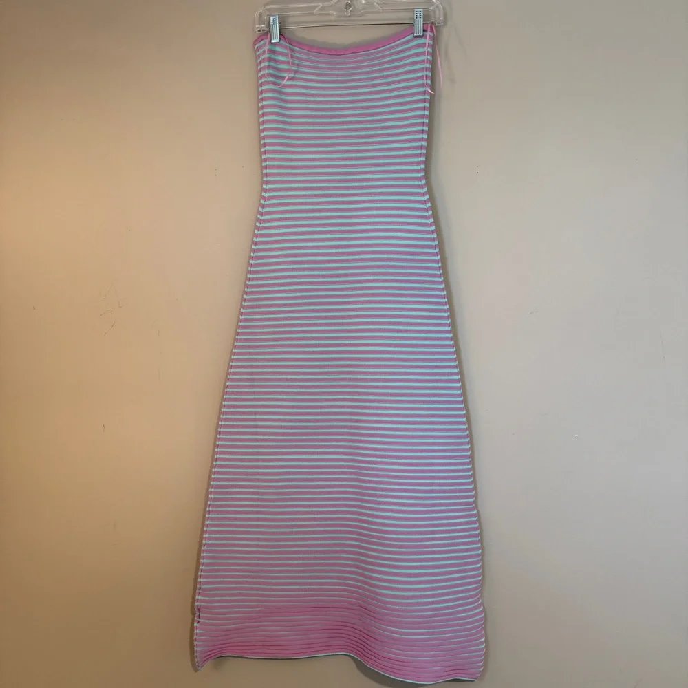 NWT The Wolf Gang Anthropologie Sunmor Tube Dress Stripe Medium - Picture 7 of 11